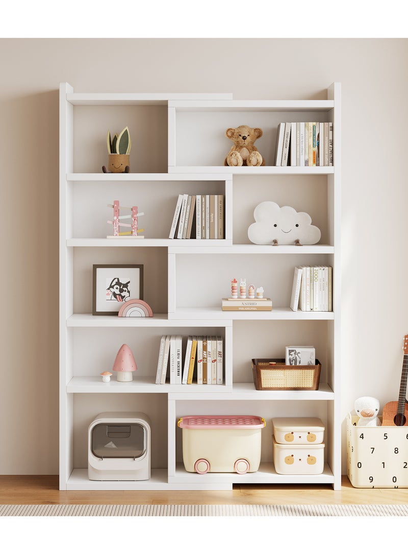 GoldenLike  خزانة كتب قابلة للتمديد، خزانة عرض قائمة على الأرض بخمس طبقات، خزانة كتب قابلة للسحب، رف كتب مفتوح، خزانة عرض متعددة الأغراض، خزانة لوازم مكتبية منزلية (SGG025B-5) - Image 5