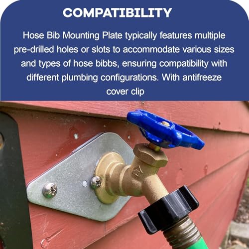 Dsyboko Hose Bib Mounting Plate for Outside Faucet Repair Kit Replacement Aluminum Outdoor Spigot Frost Proof siding mounting Plate 4 Pack - Image 3