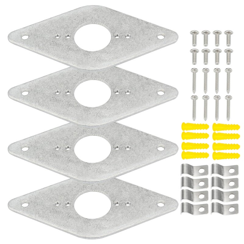Dsyboko Hose Bib Mounting Plate for Outside Faucet Repair Kit Replacement Aluminum Outdoor Spigot Frost Proof siding mounting Plate 4 Pack - Image 2