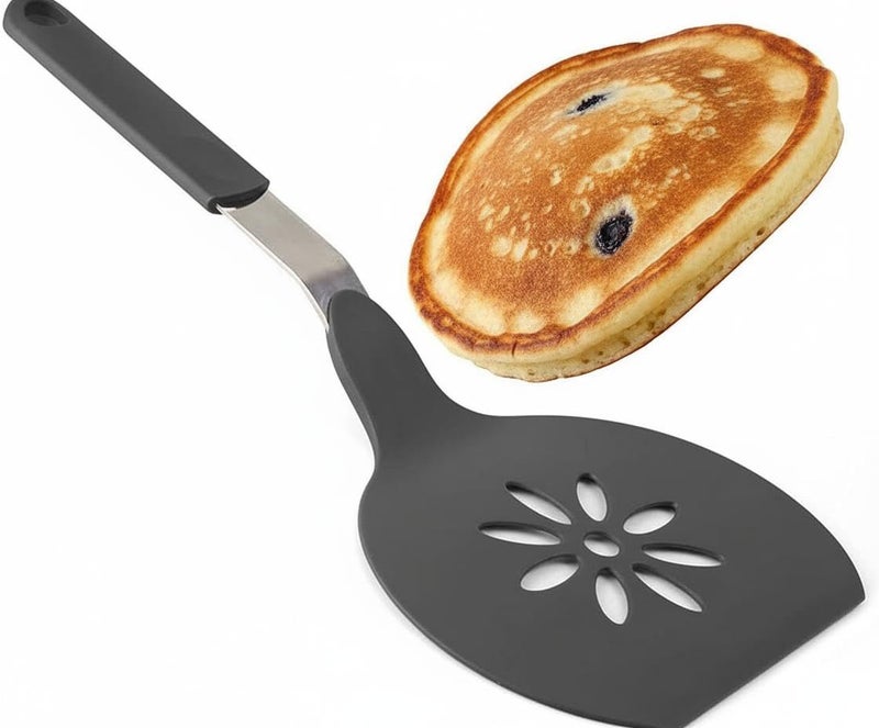 Homi Styles Jumbo Nylon Spatula NonStick and Dishwasher Safe Ideal for Cooking Flipping and Serving Great for Pancake Flipper Egg Pancake Turner 15 X 65 Inches Extra Large Spatula Grey