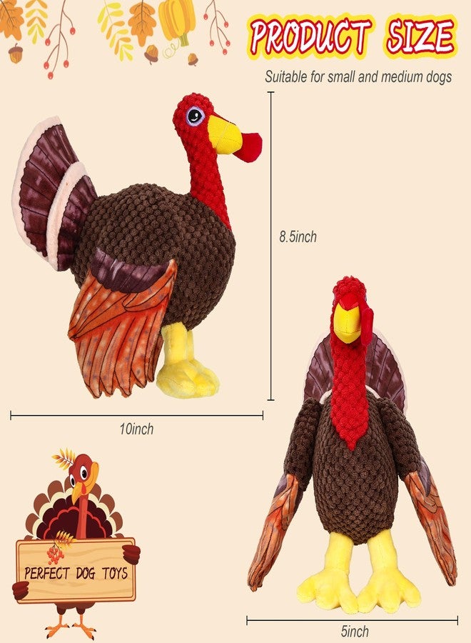 PUHOHUN Thanksgiving Turkey Dog Toys for Dogs - Christmas Dog Toy for Medium Small Breeds Dogs (Brown) - Image 5