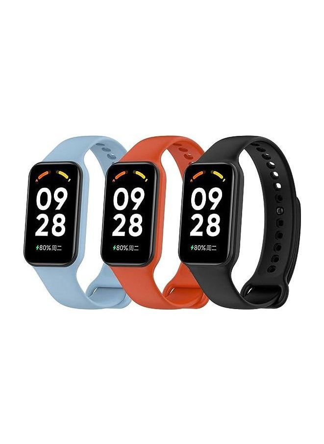 FASHION MANIA 3- Piece Silicone Strap For Xiaomi Redmi Smart Band 2 Replacement Belt Watchband  - Image 1