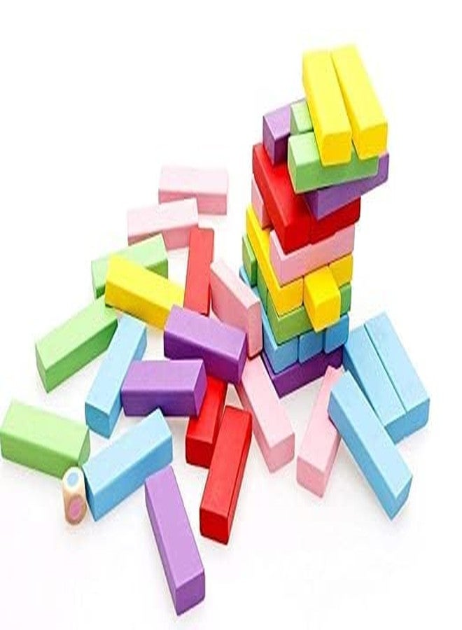 Zelvo Colourful Wooden Blocks for Boys 7-14 Years - Indoor Balancing & Building Game, Montessori Wooden Toys, Kids Activity Tower Block for Cognitive Development & Fun (Colour Blocks) - Image 5