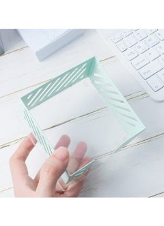 Y&D SYOSI Sticky Note Holder, Memo Pad 4x4 Inch Clear Acrylic Base Metal Mesh Notes Dispenser, Office Accessories Desk Organizer for Organization, Office, Home (Green)  - Image 4