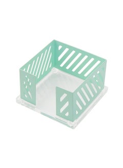 Y&D SYOSI Sticky Note Holder, Memo Pad 4x4 Inch Clear Acrylic Base Metal Mesh Notes Dispenser, Office Accessories Desk Organizer for Organization, Office, Home (Green)  - Image 1