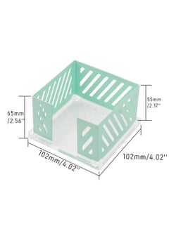 Y&D SYOSI Sticky Note Holder, Memo Pad 4x4 Inch Clear Acrylic Base Metal Mesh Notes Dispenser, Office Accessories Desk Organizer for Organization, Office, Home (Green)  - Image 2