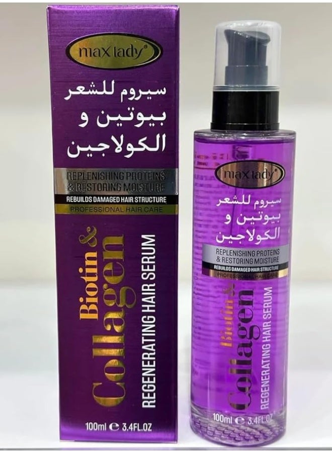 Max Lady Biotin & Collagen Regenrating Serum 100ml - Image 3