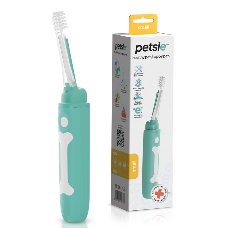 petsie Dog Toothbrush | Innovative Eletrolytic Technology | Improves Oral Health & Reduces Bad Breath | No Vibrations & Silent Teeth Cleaning Brush | No Toothpaste Needed | Dog Teeth Cleaning Kit - Image 1