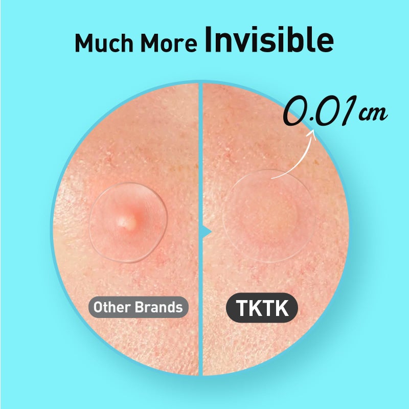 TKTK Pimple Patches, 12 mm Invisible Acne Patches for Face with Salicylic Acid, 0.01cm Extra Thin Outer Edge, Hydrocolloid Zit Patch for Pustule, Whitehead, Cystic Acne Spot, 48 Count - Image 2