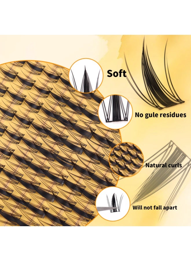 كمايو طقم رموش صناعية، 120 قطعة مجموعة تمديد الرموش مختلطة 8-16 مم، طقم عناقيد الرموش مع لاصق وختم، وملاقط، سهل الاستخدام في المنزل. - Image 5