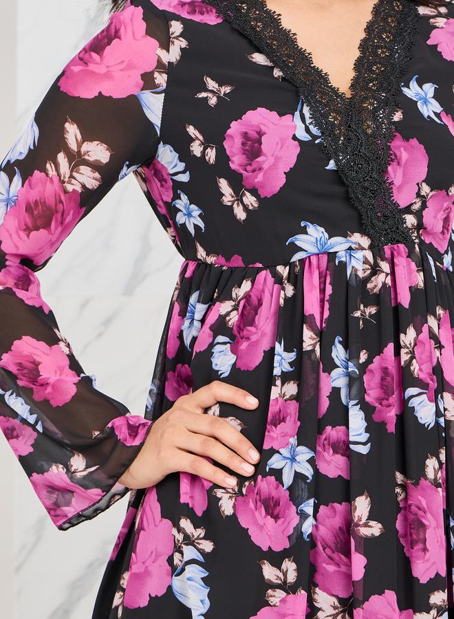 Styli Floral Print Dress  - Image 3
