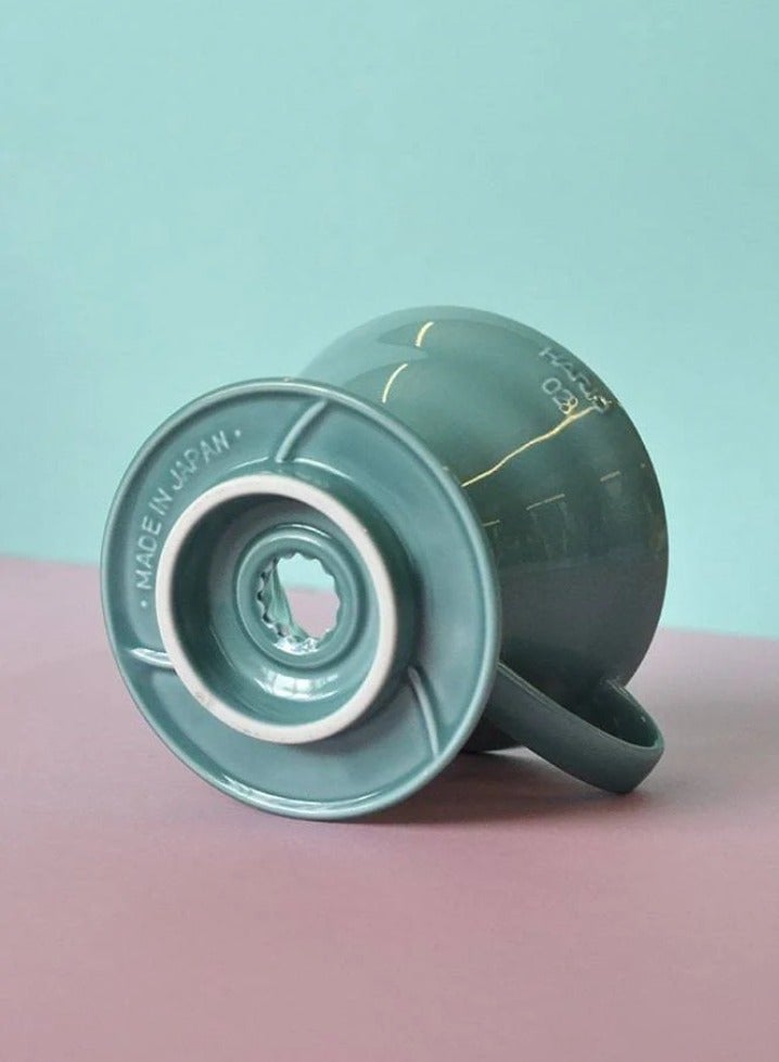 هاريو منقط قهوة سيراميك V60 02، أخضر فيروزي - Image 3