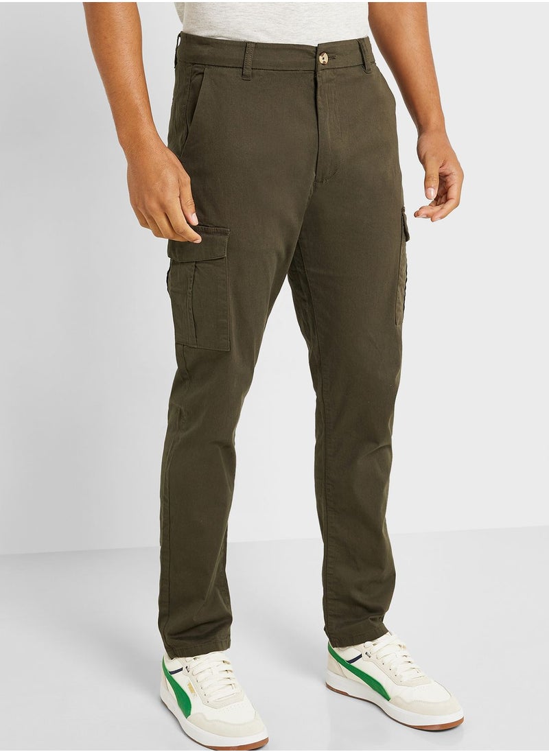 BRAVE SOUL - Mens Cotton Twill Cargo Chino - Image 1