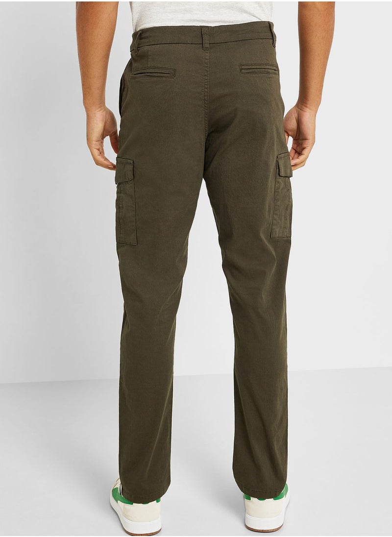 BRAVE SOUL - Mens Cotton Twill Cargo Chino - Image 1