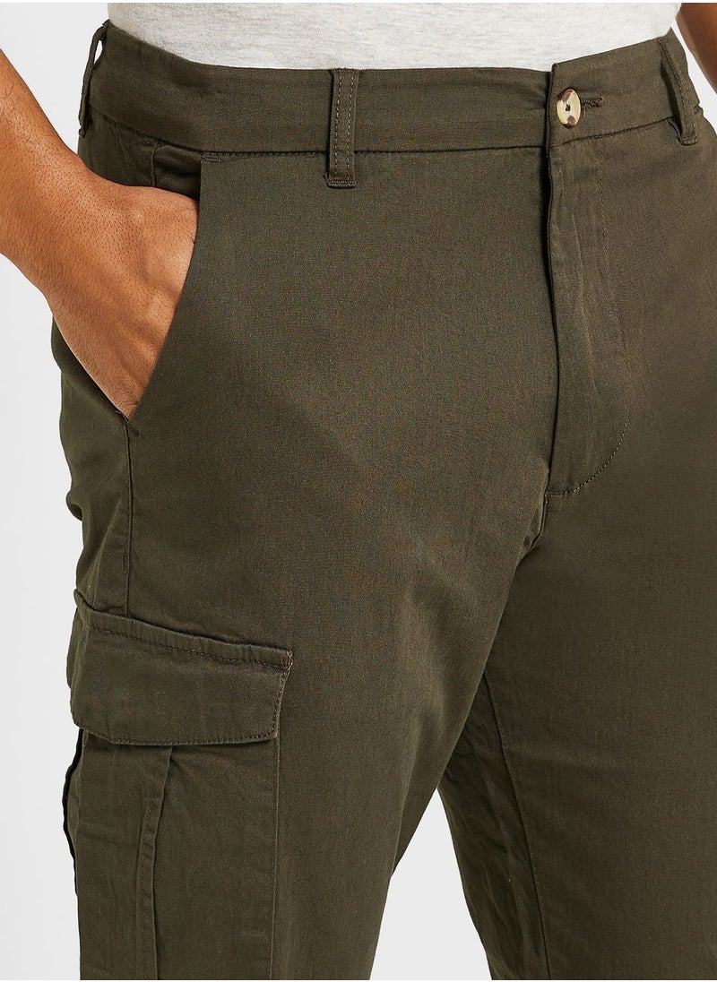 BRAVE SOUL - Mens Cotton Twill Cargo Chino - Image 1