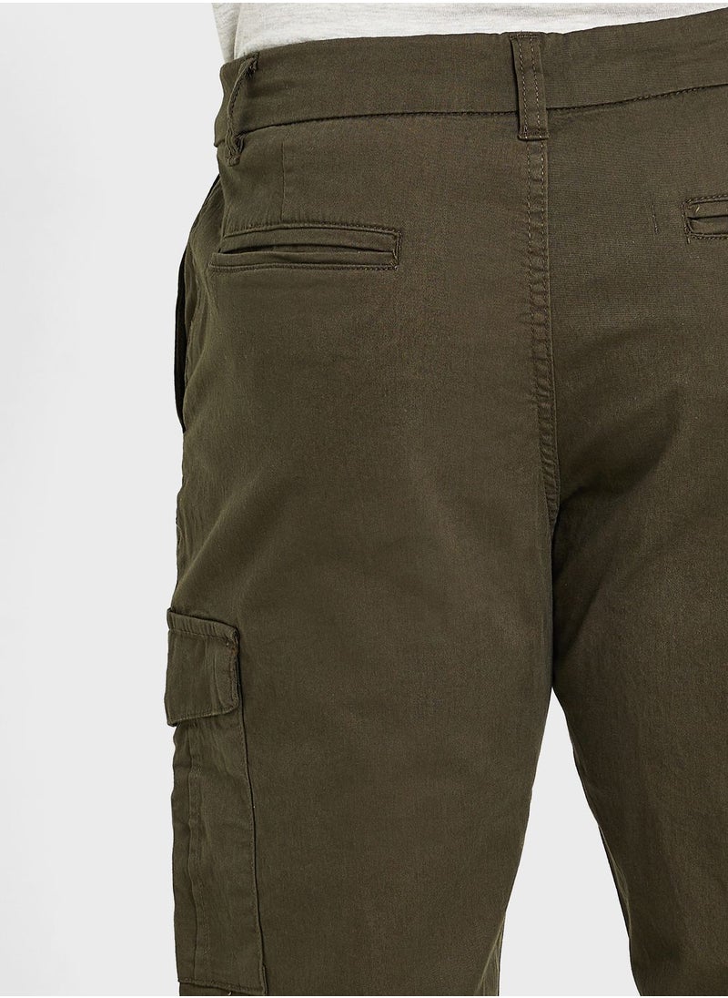 BRAVE SOUL - Mens Cotton Twill Cargo Chino - Image 1