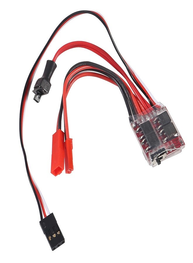 ACEIRMC منظم سرعة موتور ESC 20A ميني 2KHz للأمام والخلف مع فرامل فرشاة لزوارق التحكم عن بعد والسيارات والدبابات (4 قطع) - Image 3