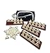 PRK 14 Triangular Dominoes Set 56 Acrylic Domino Tiles with Brass Spinners Triangle Dominoes Tabletop trionimos Domino Enjoy with Friends - Image 2