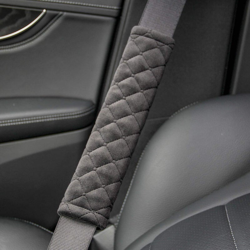 Amooca Soft Auto Seat Belt Cover Seatbelt Shoulder Pad 2 PCS for a More Comfortable Driving Compatible with All Cars and Backpack Black - Image 4