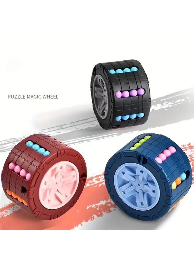 Red 3D Rotating Maze Cube Puzzle Educational Logic Training Toy For Kids Adults - Image 5