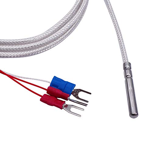 TWTADE PT100 Waterproof Temperature Sensor Three-wire System，Stainless Steel Probe(4×30MM) Range:-50℃-200℃ (6.6Feet) MT-6340-30mm - Image 2