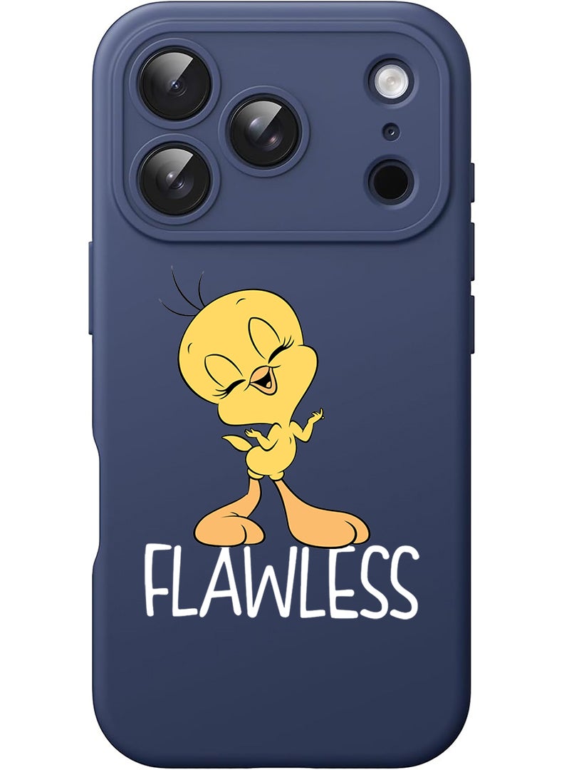 Theodor Protective Slim Fit Case Liquid Silicone Cover with Full Body Protection Anti-Scratch Shockproof Case For Apple iPhone 17 Pro (Blue) Flawless - White - Image 1