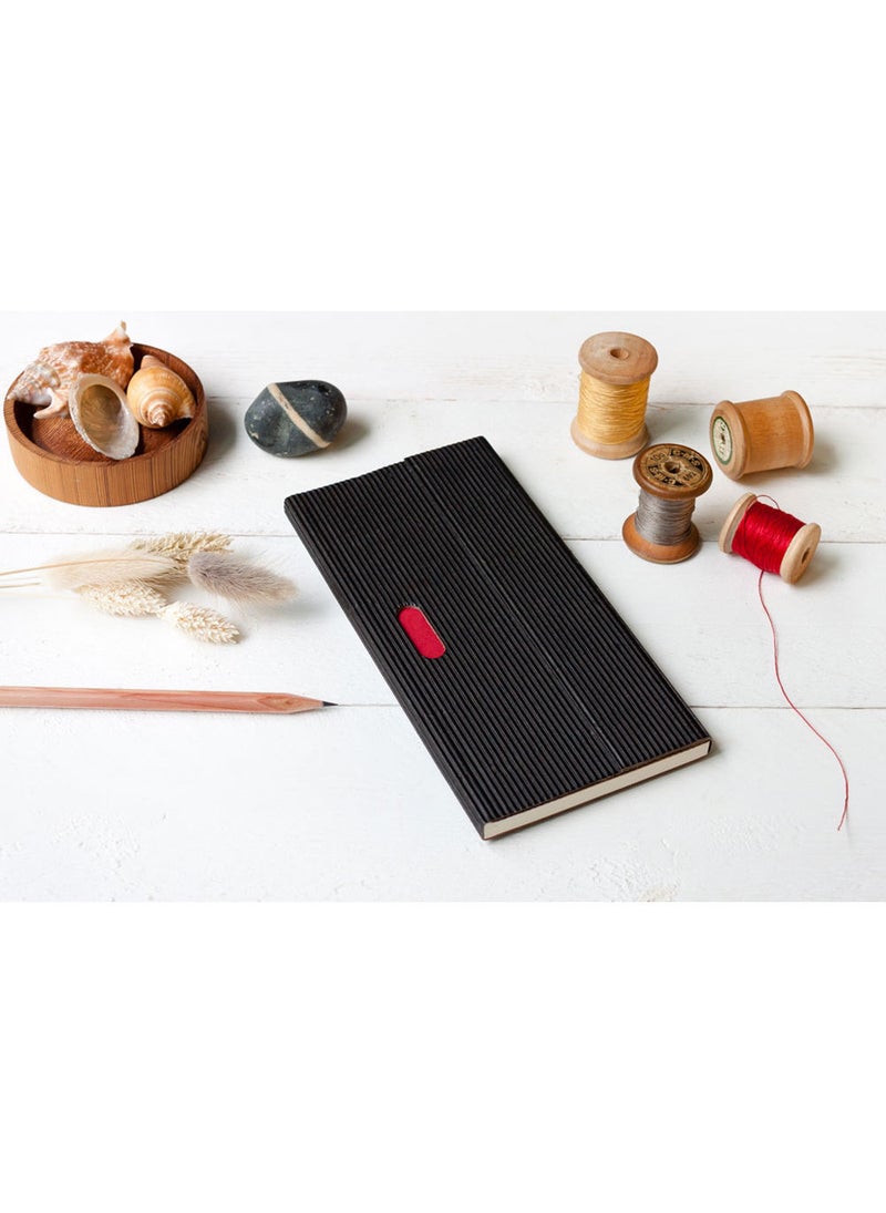 Paper-Oh Ondulo Black B6.5 Unlined Wrap Closure 112 Pages 100gsm Notebook - Image 5