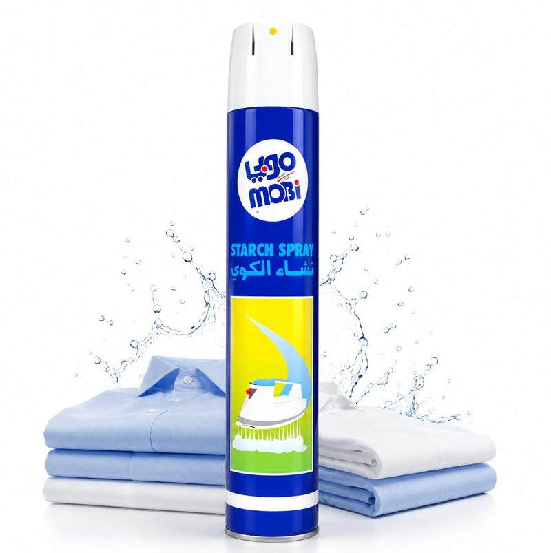 MOBi Starch Spray – Crisp Clothing Finish & Easy Ironing For All Fabrics, 500ml - Image 1