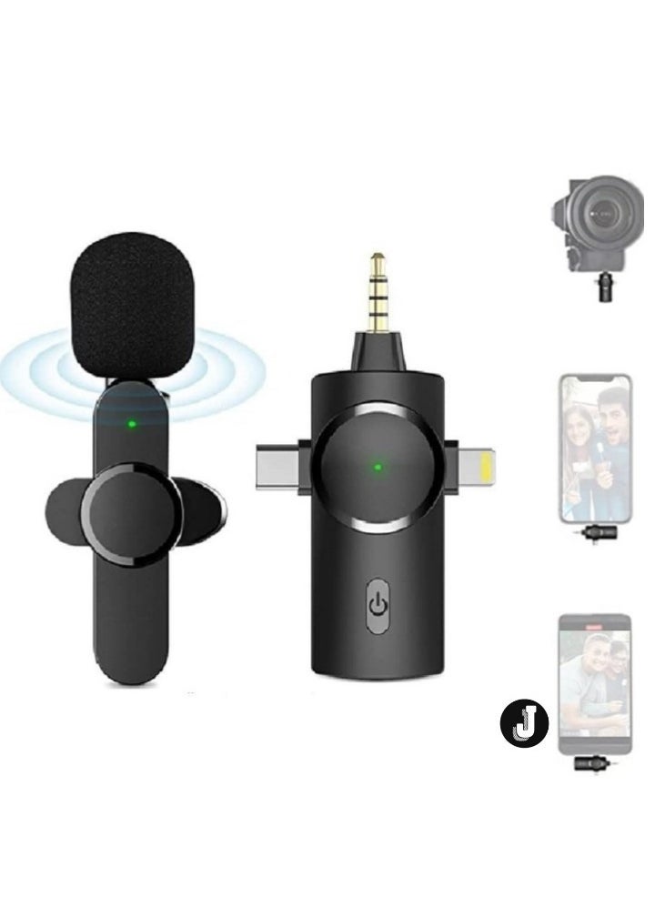 JAJEEK "Wireless Lavalier Microphone – 3-in-1 Plug-and-Play Lapel Mic for iPhone, iPad, Android & Camera" - Image 1