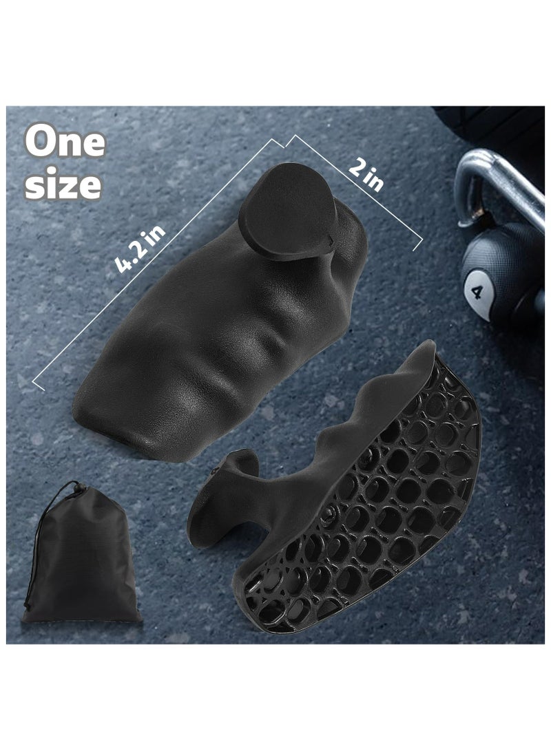 Cuken Rubber Gym Grips Fingerless Workout Gym Gloves, Workout Grips for Men Women Crosstraining Palm Grips Hand Protection, Weight Lifting Grips Bodybuilding Gymnastics Hand Grips for Deadlifts - Image 3