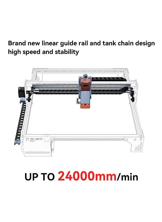 ATOMSTACK - Maker A5 V2 Laser Engraver High Speed Engraving Cutting Machine Fixed-Focus Ultra-thin 6W Laser with 400x400mm Engraving Area Eye Filter Protective Cover Quick Assembly Support APP Control - Image 1