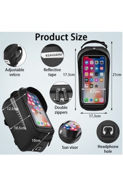 Dorkis Bike Front Frame Bag, Bicycle Handlebar Bag Waterproof, Waterproof Bicycle Phone Mount Top Tube Front Storage Case Bicycle Phone Holder Bag  - Image 2