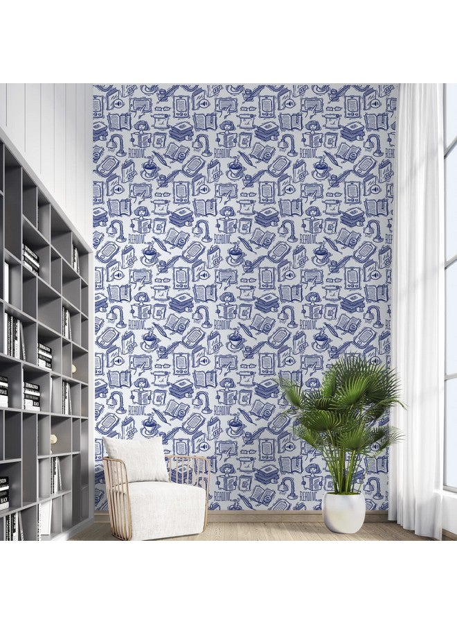 بيبر بلان ديزاين ورق حائط ذاتي اللصق مقاوم للماء للمكتبة وغرفة الدراسة (مطبوع) - Image 5