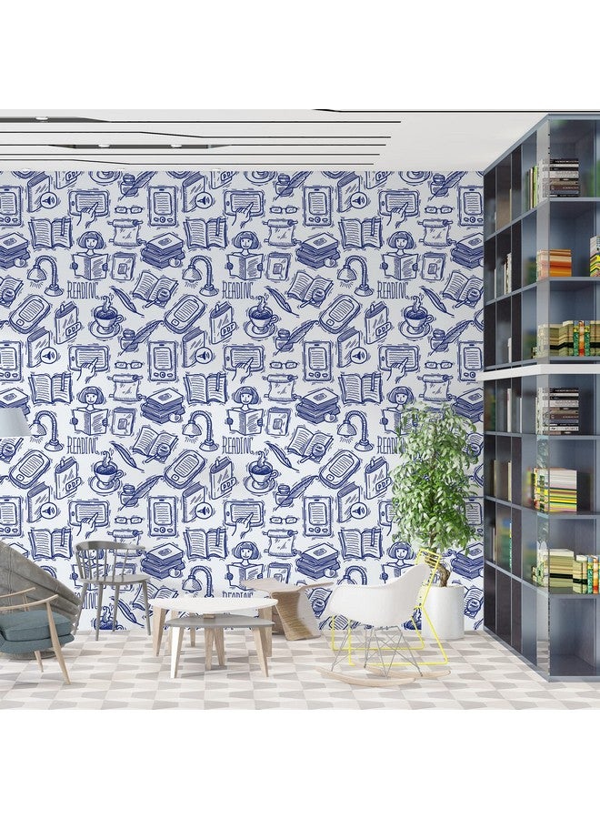 بيبر بلان ديزاين ورق حائط ذاتي اللصق مقاوم للماء للمكتبة وغرفة الدراسة (مطبوع) - Image 2