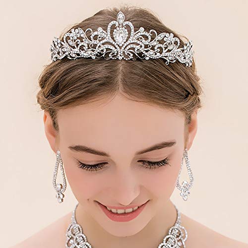 Gangel Baroque Rhinestone Crowns Vintage Hair Comb Sliver Tiaras with Crystal Crown Hair Accessories for Girls Wedding Prom Birthday Party(1 pc) - Image 3