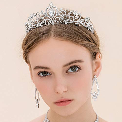 Gangel Baroque Rhinestone Crowns Vintage Hair Comb Sliver Tiaras with Crystal Crown Hair Accessories for Girls Wedding Prom Birthday Party(1 pc) - Image 5