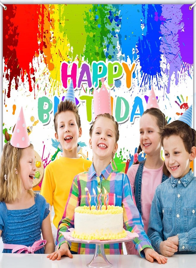 افيزانو لافتة عيد ميلاد من Avezano Paint للأولاد والبنات، فن الجرافيتي، ديكورات الحفلات، موضوع الرسم، خلفية صور عيد ميلاد سعيد، لوازم الحفلات (7 × 5 أقدام) - Image 5
