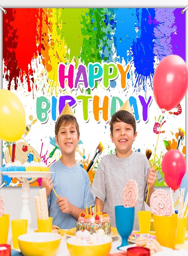 افيزانو لافتة عيد ميلاد من Avezano Paint للأولاد والبنات، فن الجرافيتي، ديكورات الحفلات، موضوع الرسم، خلفية صور عيد ميلاد سعيد، لوازم الحفلات (7 × 5 أقدام) - Image 2