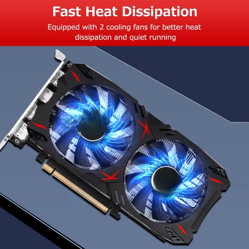JINGSHA Graphics Card 6GB GDDR5 192bit Memory - Smoother Gaming Experience Video Card with Dual Cooling Fans for Office Gaming Design - Image 4