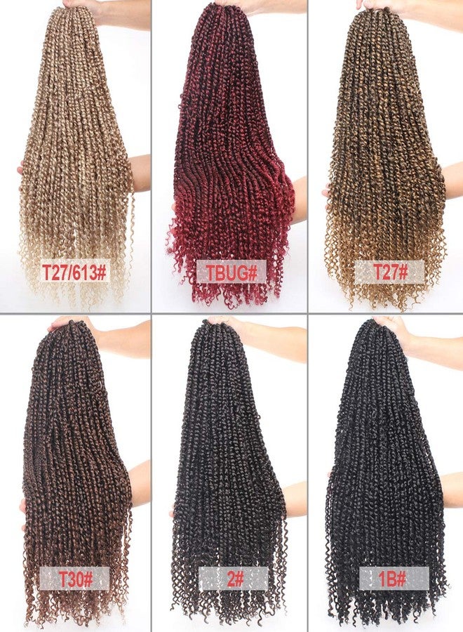 Leeven 22 Inch 8 packs Pre-twisted Passion Twist Crochet Hair 12 Roots/pack Pre-looped Crochet Braids Hair for Passion Twist Braiding Hair Natural Black Twists Hair - Image 5