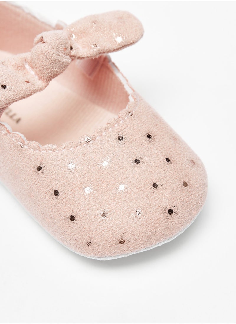 Flora Bella By Shoexpress - Girls Embellished Booties With Bow Detail And Elasticized Strap By Shoexpress - Image 1
