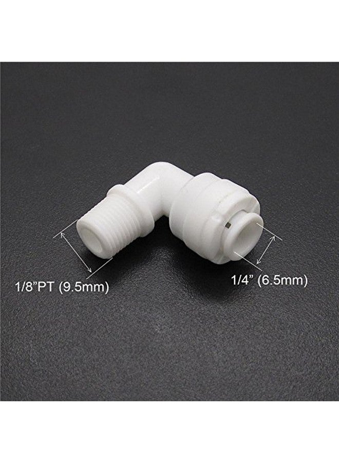 MALIDA 1/8" Male Thread to 1/4" Tube Elbow Quick Connect for Reverse Osmosis Water Pack of 5 - Image 2