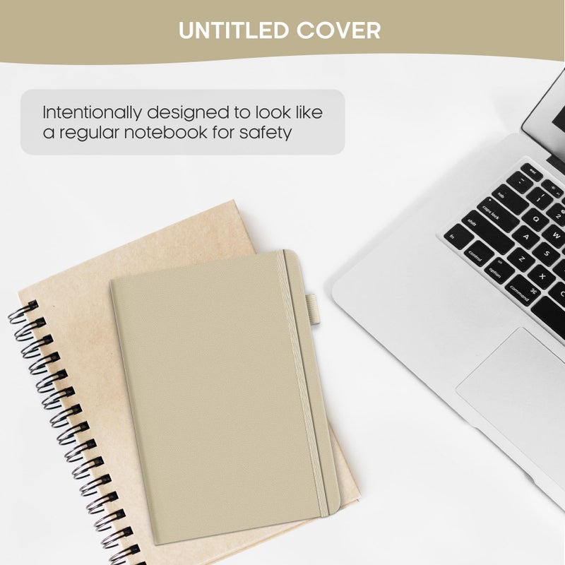 Taja Password Keeper Book with Alphabetical Tabs, Small Password Books for Seniors, Password Notebook for Internet Website Address Log in Detail, Password Logbook to Help You Stay Organized - Beige - Image 4