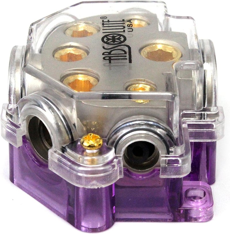 Absolute USA Absolute PD-150C 0-2-4 Gauge 1 in 5 Ways Out Power Splitter Distribution Block - Image 3