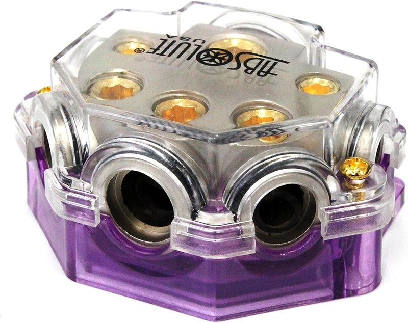 Absolute USA Absolute PD-150C 0-2-4 Gauge 1 in 5 Ways Out Power Splitter Distribution Block - Image 5