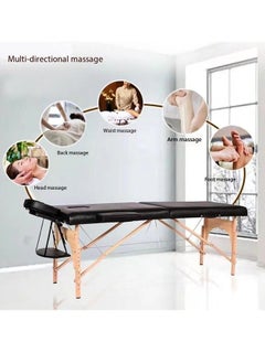 fashionhome Fully Assembled Portable Massage Bed with Robust Beechwood Legs and PU Fabric Full Set with Carrying Bag Adjustable Headrest and Armrests Ideal for Home Spa Salon and Beauty Treatments 183x59x60 cm  - Image 5