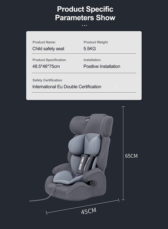 MaBaby Child Safety Portable Folding Baby Car Seat With Heightening Pad From 9 Months To 12 Years - Image 5