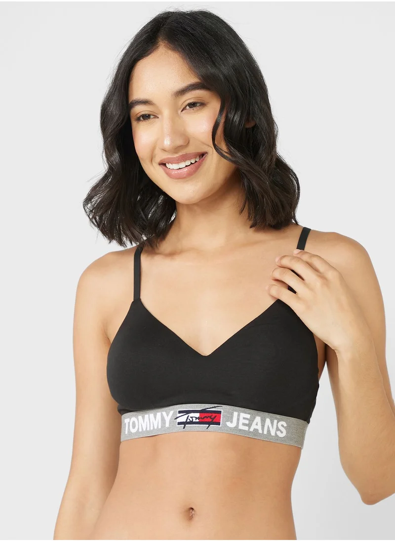 تومي جينز Logo Band Padded Bralette