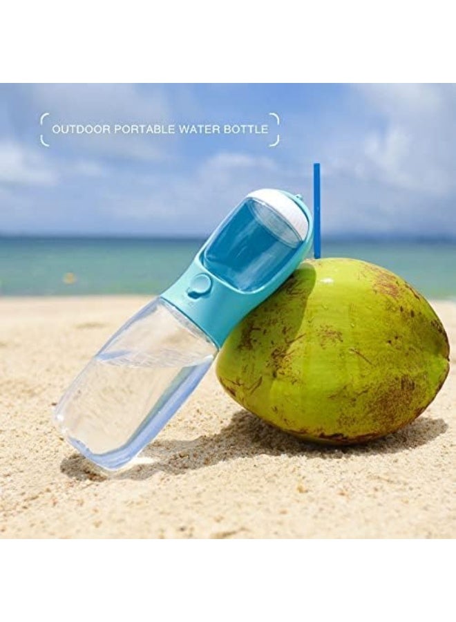 550ml Portable Dog Water Bottle with Food Container – Leakproof Pet Water Dispenser for Dogs & Cats, Travel Drinking Bottle for Walking, Hiking & Outdoor Pets (Assorted Colors) - Image 2