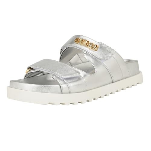 Guess Women's FABULON Sandal, Silver 040, 8.5 - Image 1
